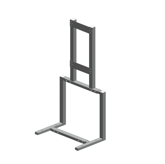 Universal air handler rack assembly 