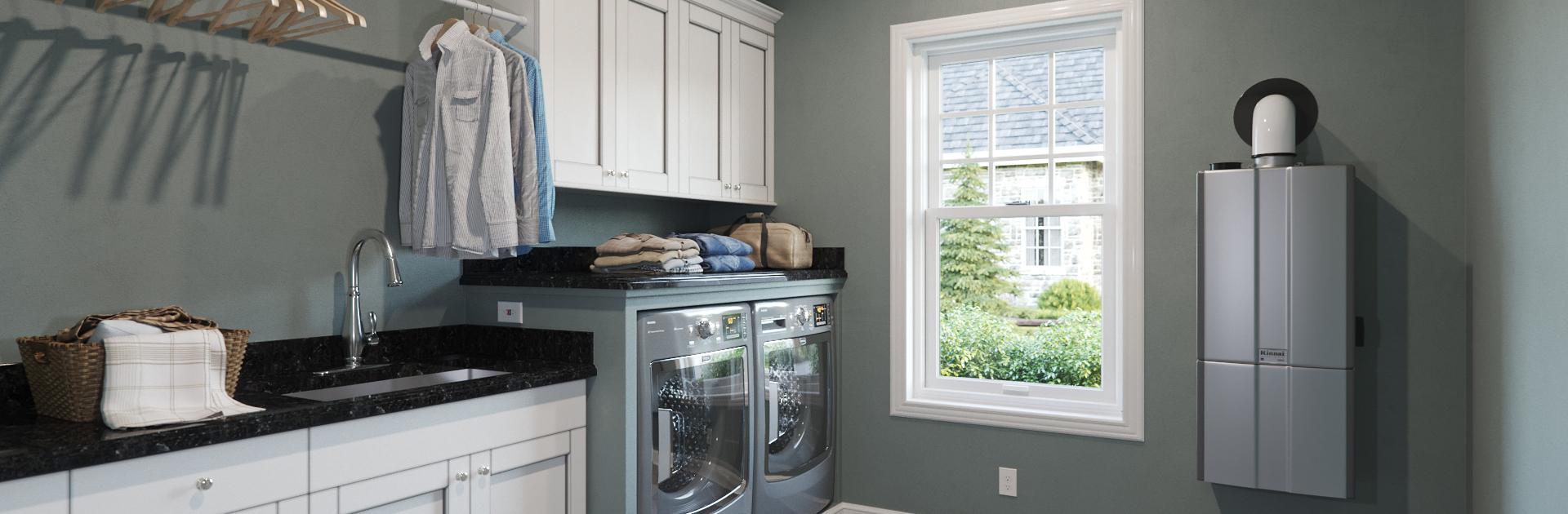 Save Space with a Rinnai Tankless Water Heater in Your Laundry Room