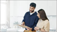 Professional and consumer interacting